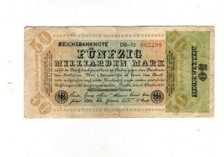Xxx - Rare 50 Billion Mark Weimar Inflation Banknote 1923 Ok Con