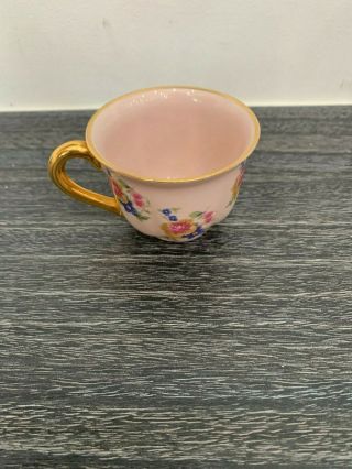Vintage Light Pink Tea Cup With Flowers