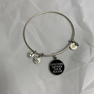 Alex & Ani Everything Happens For A Reason Expandable Bangle Antiqued Silver