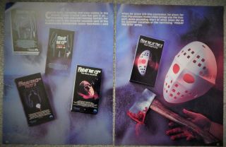 Friday The 13th Horror Series (video Dealer Brochure,  1990s) Rare Collectible