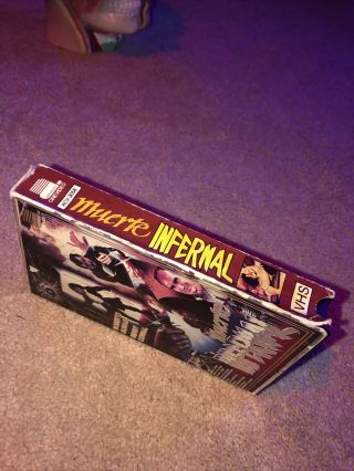 MUERTE INFERNAL VHS RARE MEXI PUPPET CINEVIDEO BIG BOX RARE HORROR GORE SLIP 3