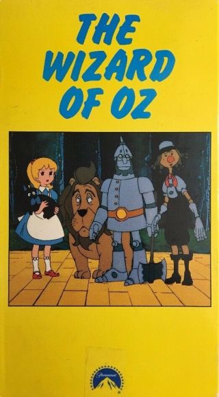 The Wizard Of Oz (vhs,  1982) Animated Cartoon - - Rare Vintage - Ships N 24 Hours