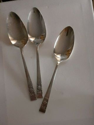 2 (, 1) Vintage Oneida Community Coronation Serving Tablespoon8½ " Silverplate
