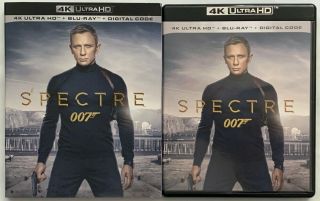 James Bond 007 Spectre 4k Ultra Hd Blu Ray 2 Disc Set,  Rare Oop Slipcover Slip