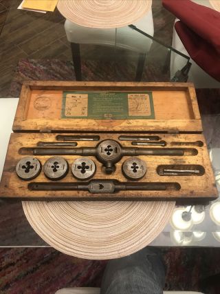 Rare Vintage Little Giant Tap And Die Set No.  1 Greenfield,  Ma.  Vtg Htf
