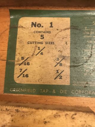 Rare Vintage LITTLE GIANT Tap and Die Set No.  1 Greenfield,  MA.  Vtg Htf 3