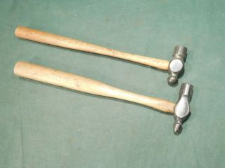 Vintage 2 Mini Ball Peen Hammer 1 Stanley & 1 Maydole Collectible Antique Tool