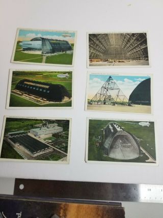 (6) Antique Postcards,  The Goodyear Blimps (zeppelin),  Airships,  Akron Ohio