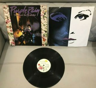 Vintage Prince And The Revolution Purple Rain Vinyl With Cover Rare L@@k