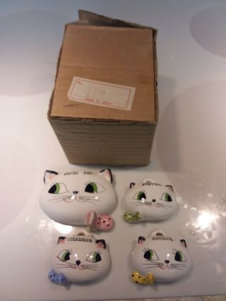 Rare Holt Howard Cozy Kitten Spice Set With Box