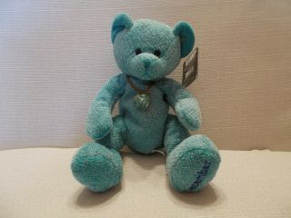 Vintage Russ Bears Of The Month December Turquoise Pendant 8 " Pre - Owned W/tags