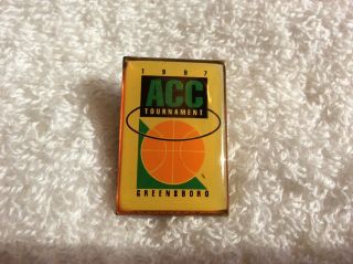 1997 Acc Basketball Tournament - Greensboro,  Nc Pin - Pinback Rare