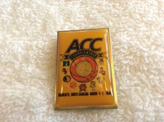 1999 Acc Basketball Tournament Championship - Charlotte,  Nc Pin - Pinback Rare