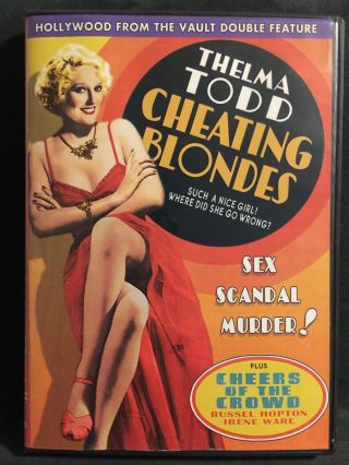 Rare Cheating Blondes / Cheers To The Crowd - Dvd - 1933 Thelma Todd Irene Ware