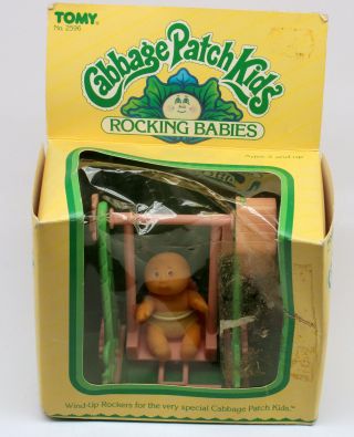Vintage Tomy Cabbage Patch Kids Doll Wind Up Rocking Babies Windup Swing