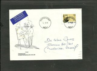 Finland - Aland Islands To Uruguay Air Mail Cover 1986,  Very Rare Destination