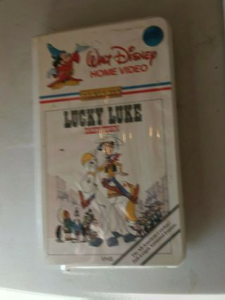 Rare Walt Disney Home Video Vhs Lucky Luke Daisy Town Clamshell Rare