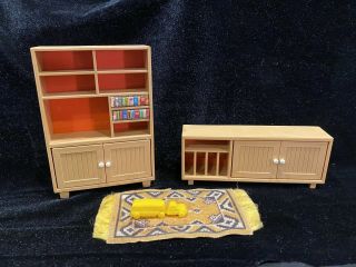 Wonderful Vintage Tomy Mid Century Livingroom Dollhouse Furniture