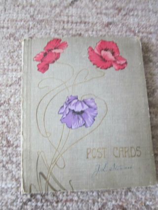 Antique Scrapbook With 53 Greeting Cards And Post Cards.  Circa 1915