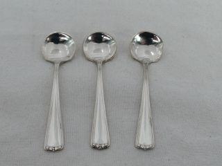 Set Of 3 Vintage Sterling Silver Salt Spoons Dm - 8