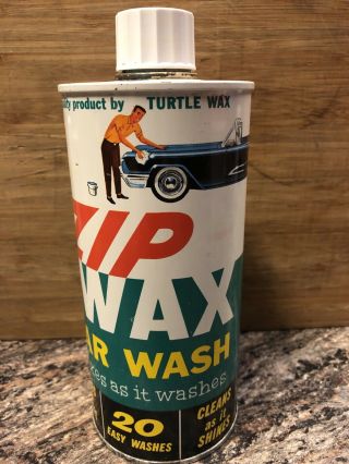 Vintage Zip Wax 1 Pint Metal Can Empty