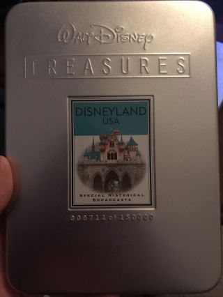 Walt Disney Treasures Disneyland Usa Dvd Tin Rare Oop