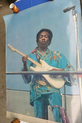 Early Rare Vintage Jimi Hendrix Monterey 1970 Kevin Goff Poster - 1st Print?