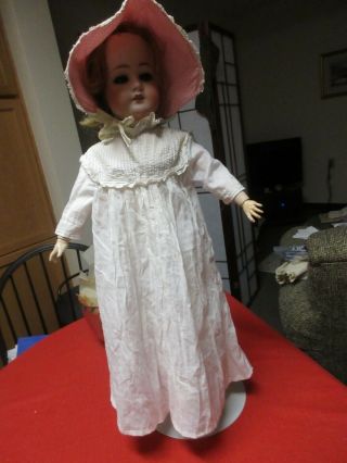 Antique 1900 White Doll Dress With Lace &tucks For Frence & Germany Dol