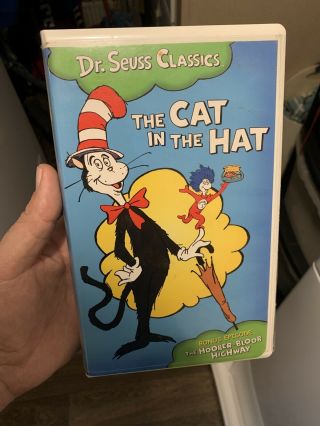 Dr Seuss Classics The Cat In The Hat Vhs 1996 Clamshell Case - Htf/rare