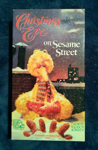 Vintage Christmas Eve On Sesame Street 1987 Vhs Video Tape Rare Big Bird