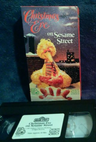 Vintage Christmas Eve On Sesame Street 1987 VHS VIDEO TAPE Rare BIG BIRD 3