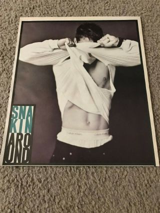 Vintage 1990s Mark Wahlberg Calvin Klein Underwear Poster Print Ad Rare