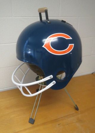 Rare Tailgater Chicago Bears Football Helmet Charcoal Bbq Grill Barbeque Vintage