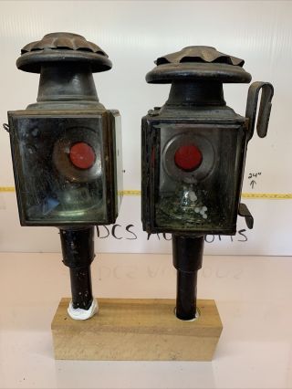 Raydyot/scout Antique Carriage Lights Circa 1800’s,  Buggy Candle Headlights