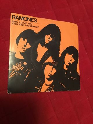 Ramones Baby I Love You Rare Punk Rock Vg,  Picture Sleeve 45 7”