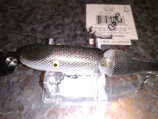 Old Lure Double Jointed Creek Chub Pikie In Gold/black Scale With White Sparkle