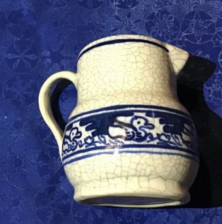 Antique Early Dedham Pottery Rare Duck Motif Mini Pitcher Or Jug