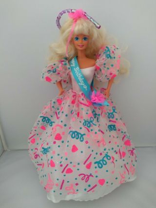 Vintage Happy Birthday Barbie Doll 1994 Mattel