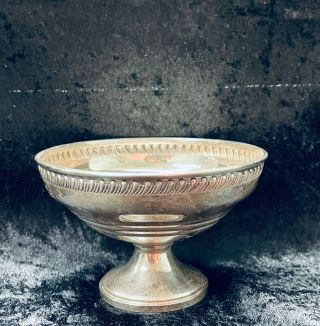 Antique Sterling Silver Candy / Nut Bowl Pedestal Reinforced With Cement 29