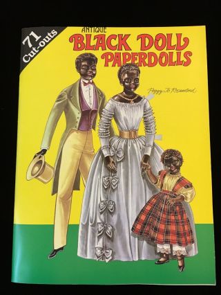 ❤️antique Black Doll Paper Dolls 71 Cutouts By Peggy Jo Rosamond 1991 None Cut