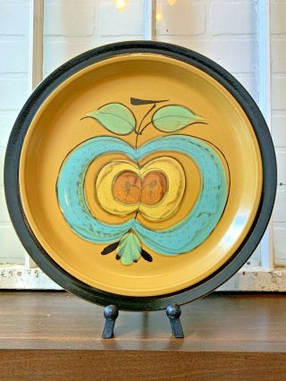 Casual Ceram Japan Electra La Pomme 9512 12 " Round Platter Stoneware Rare