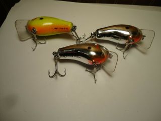 3 Vintage Bagley ' s B 2 Lures Made in USA 3