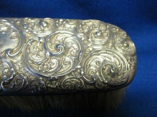 Antique Ornate Sterling Silver Repousse ' Brush,  For A Special Dog 2