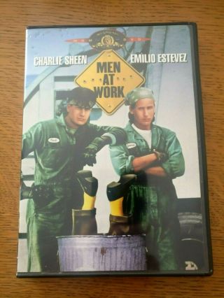 Men At Work 2002 Dvd Charlie Sheen Emilio Estevez Rare Oop