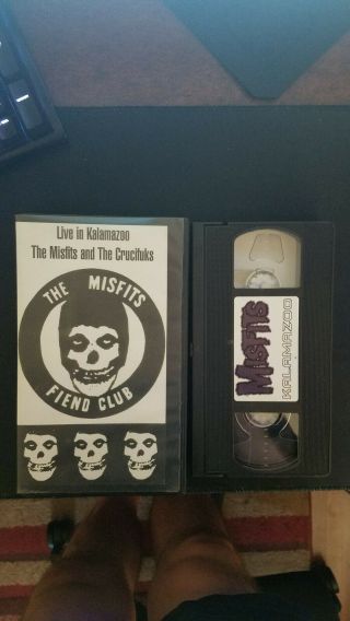 Misfits And Crucifux Live At Kalamazoo Vhs - Extremely Rare Fiend Club Item