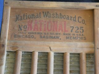Vintage National Washboard Co.  No.  725 Washboard