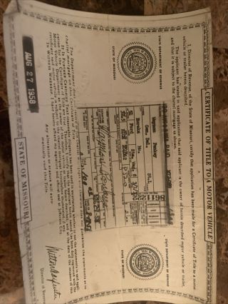 1951 Ford Station Wagon Rare Historical Paperwork Document Hot Rod Project