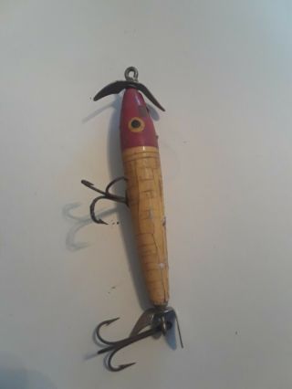 Vintage Wooden Barracuda Brand St Pete Fl Fishing Lure,  Very,  Beat Up