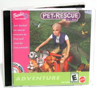 Barbie Pet Rescue Pc Computer Game Complete Windows Rare Vintage 2000