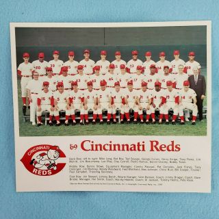 Vintage - Cincinnati Reds Team 8 X 10 Photo 1969 Rare